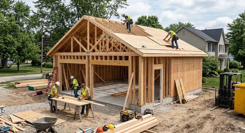 Attached Garage Construction in Katy, TX
